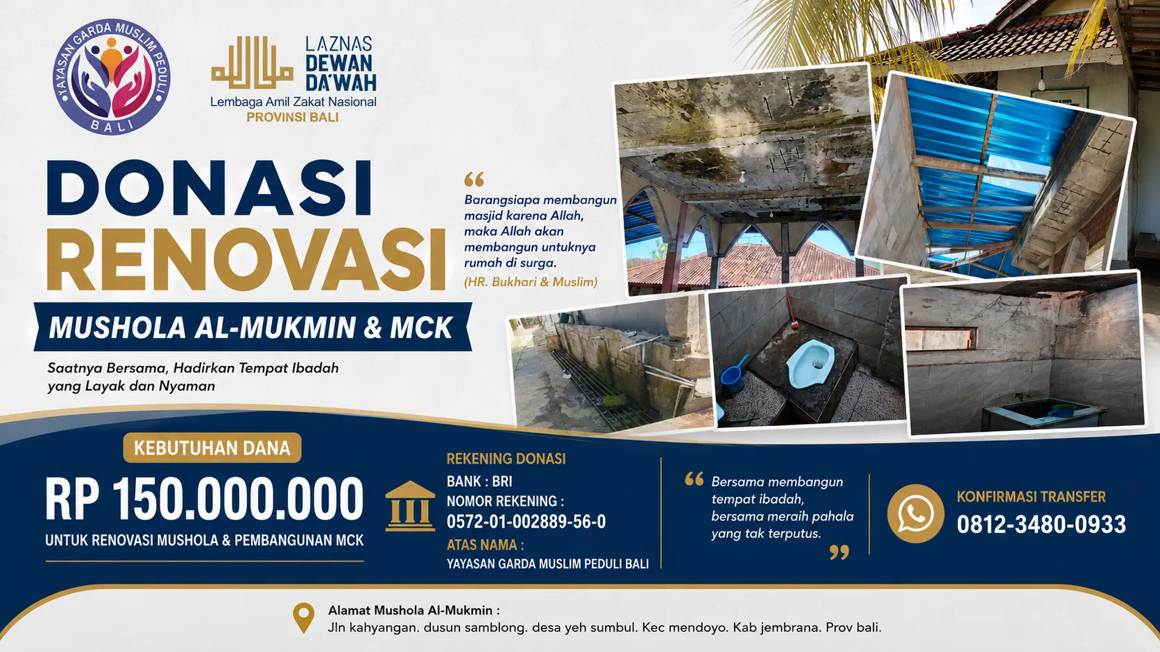 Sosial Renovasi Mushollah Al-Mukmin Yeh Sumbul